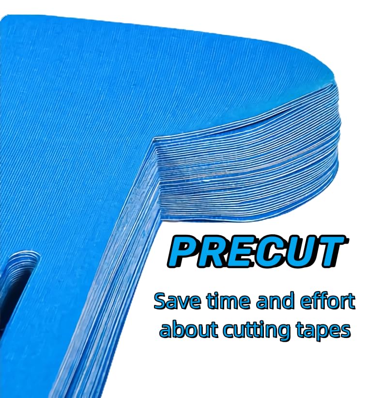 [Australia] - IEADEN Pre-Cut Kinesiology Tape for Knee, 10 Pcs - Waterproof & Elastic, Breathable Latex-Free Cotton Athletic Tape, Provide Support and Stability to Muscle - Ideal for Running, Hiking, Riding, etc. … Blue 