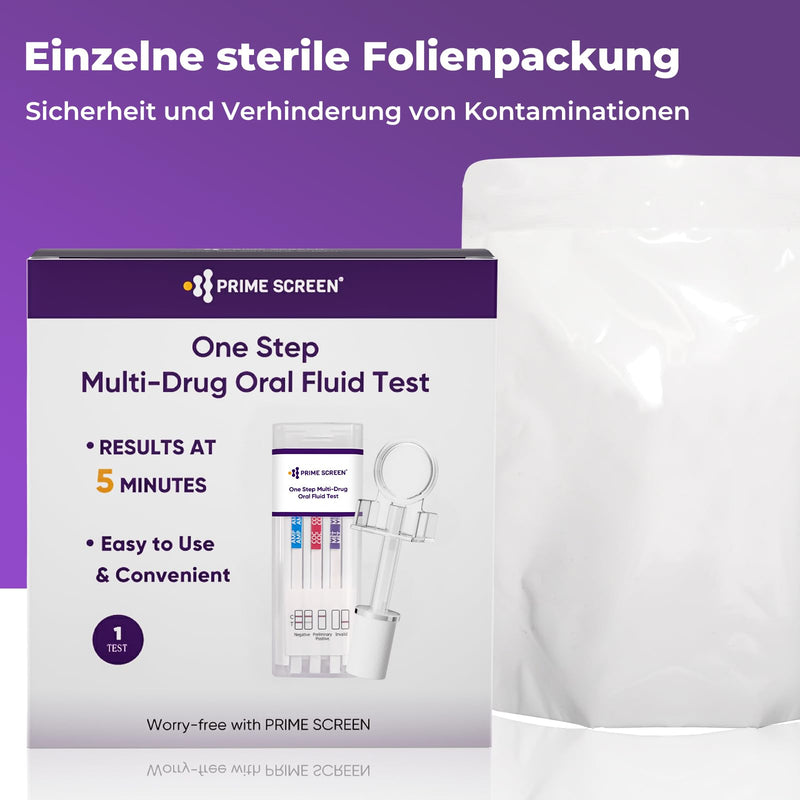 [Australia] - Prime Screen Saliva Drug Test 7 in 1 THC Saliva Test Rapid Drug Test Kit for Cannabis, Cocaine, Amphetamines, Opiates, Oxycodone, Phencyclidine, Methamphetamine Drug Test 