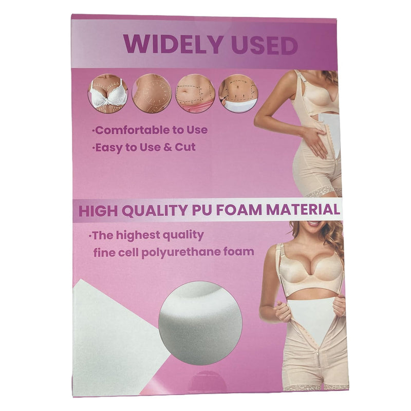 Lipo Foam Board 4Pack Liposuction Surgery waist-supports Foam Sheet for Recovery BBL Supplies 8"X11" Lipo Foam Pads for Post Surgery Help Out When Using Ab Board Compression Garments 4