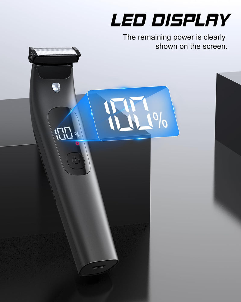 [Australia] - Intimate razor man razor men's electric, waterproof body shaver men, body razor men with LED light, intimate area body hair trimmer, full body groomer beard hair remover for men, USB, IPX7 