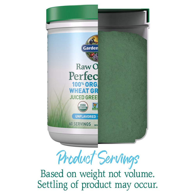 [Australia] - Garden of Life Raw 100% Organic Perfect Food USA Wheat Grass Juice - Green Superfood Powder, 60 Servings - Stevia & Gluten Free, Non-GMO, Vegan, Whole Food Dietary Supplement, 8.46 Oz Unflavored 8.46 Ounce (Pack of 1) 