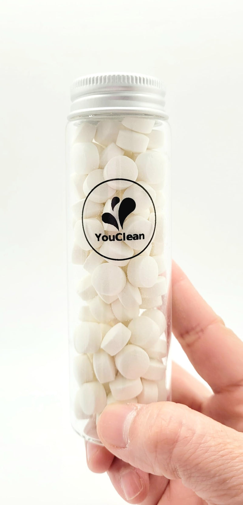 90 toothpaste tablets in Refill/Recycle Glass Tube - For Travel and Daily Home Office Use - Nano Hydroxyapatite, Fluoride-Free, Vegan (Mint) Mint