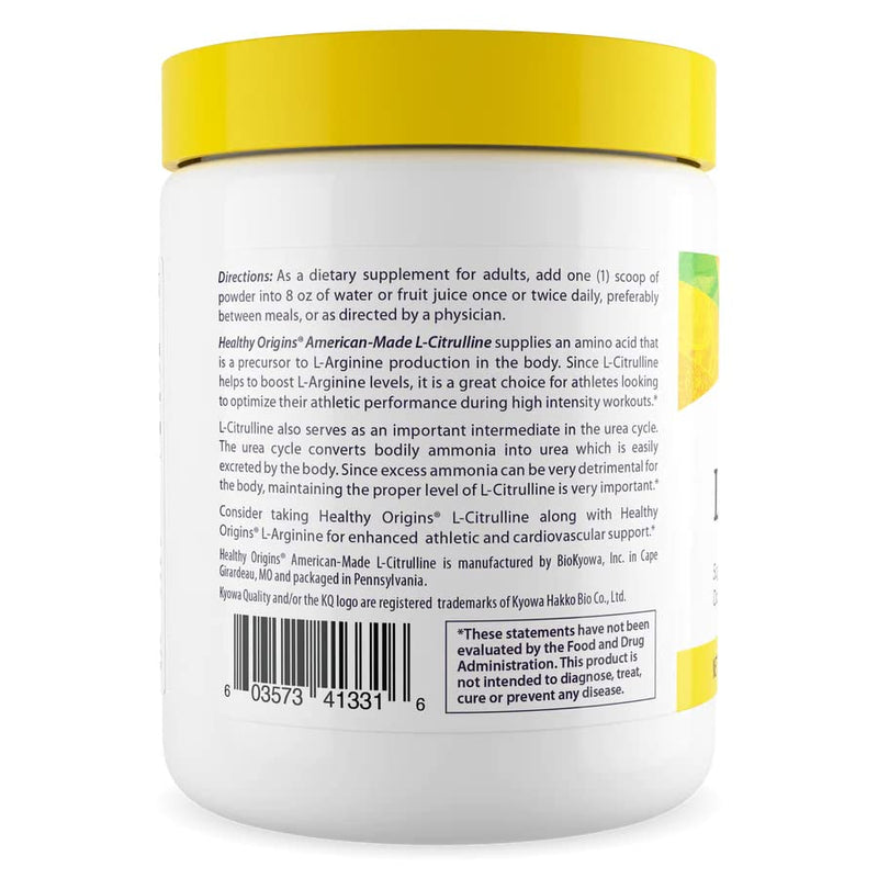 [Australia] - Healthy Origins - L-Citrulline (American-Made, Non-GMO, Gluten Free, Athletic Support), 10.6 Ounce 