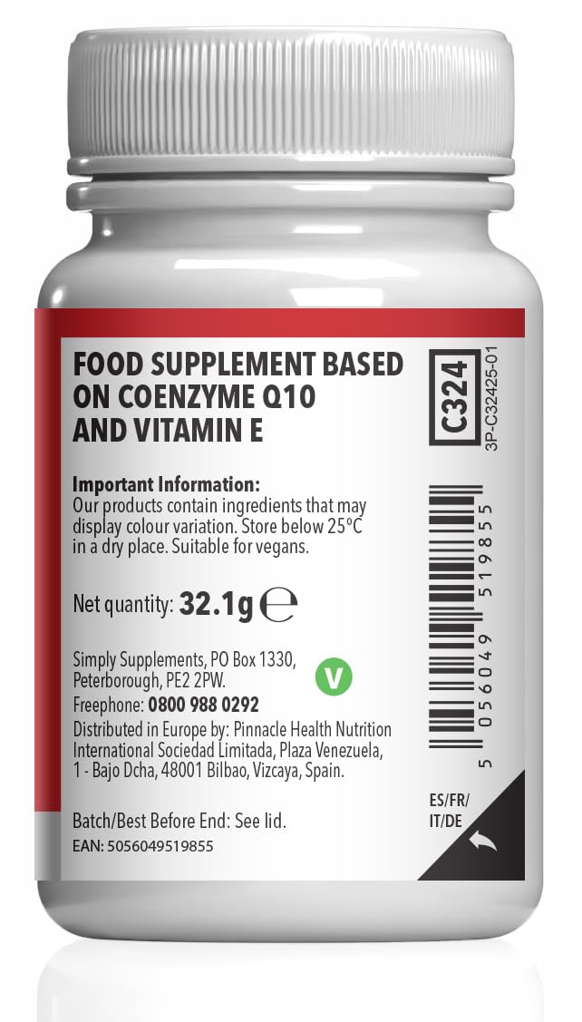 Co Enzyme Q10 30mg | 2 Tubs of 60 Tablets (120 Total) | Convenient Daily CoQ10 Support | High Purity Ingredients | Made in The UK Unflavoured 60 count (Pack of 2)