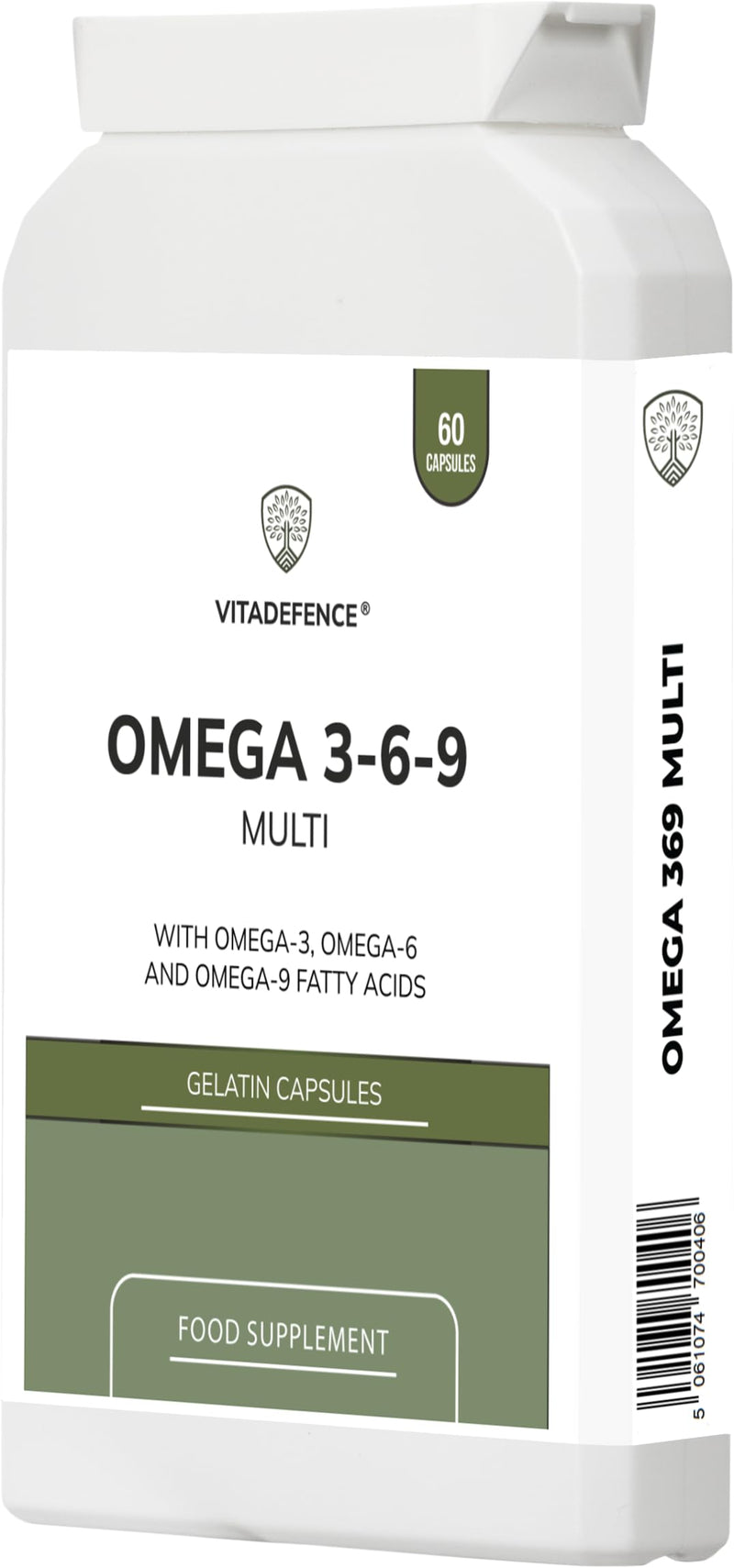 Omega 3-6-9 Multi, Fish Oil with Flaxseed and Sunflower Oil, 60 Capsules, with Vitamin E