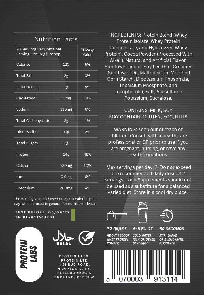 Whey Protein Powder – Fast Absorbing Whey Protein for Muscle Building & Recovery, 24g Protein Per Serving, Low Calorie Protein Shake, 20 Servings (640g) (Pistachio) Pistachio