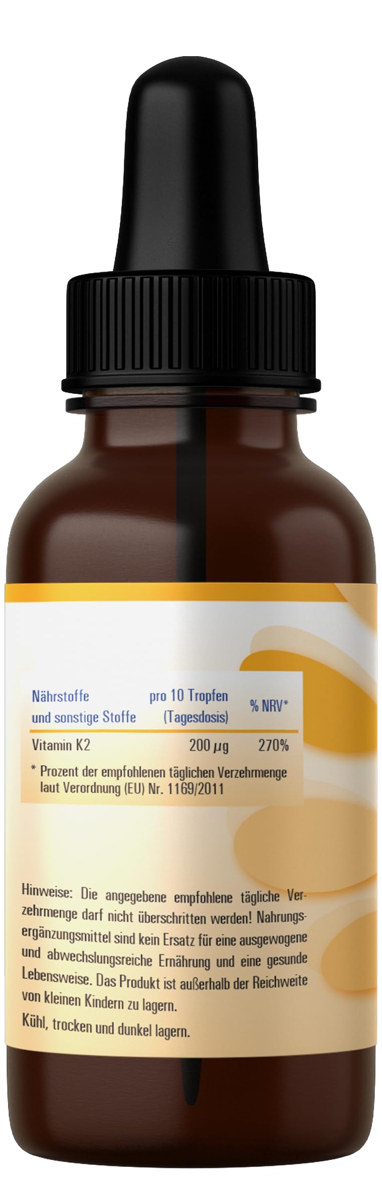 [Australia] - Vihado Vitamin K2 drops high dosage, Premium: MK-7 99.7% All-Trans K2VITAL®, real 200 μg vitamin K2 per daily dose, 50 ml (1700 drops) 