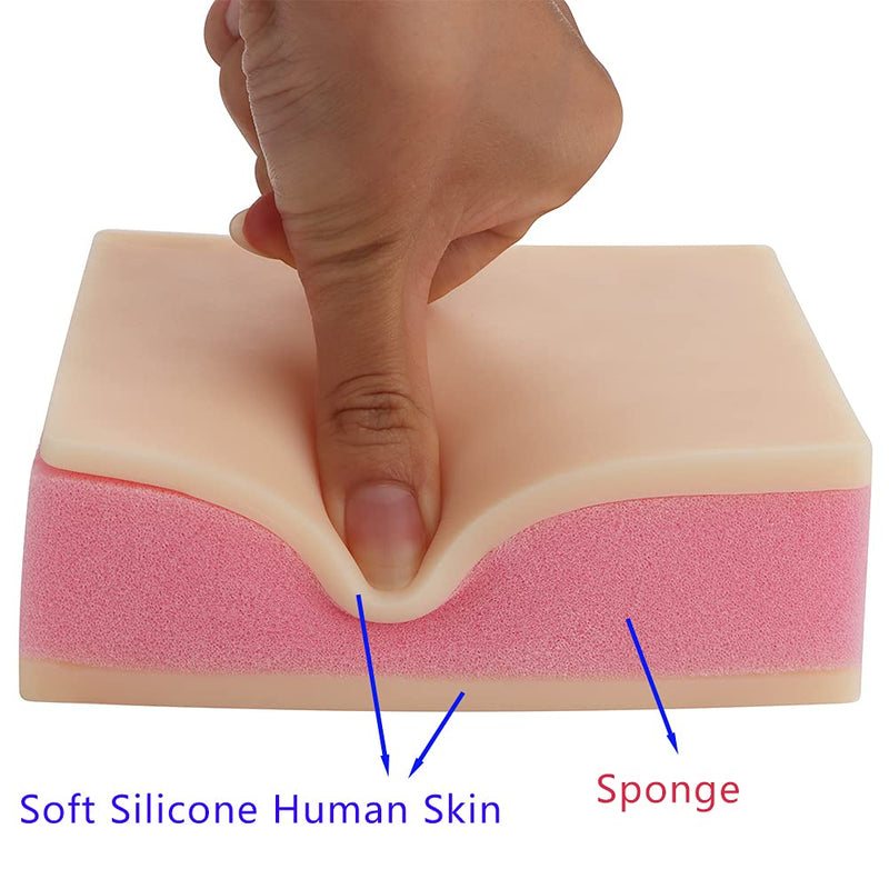 [Australia] - Silicone Sponge Human Skin Injection Pad Training Model, Nurse Student Practice, No Syringe Included!!! 