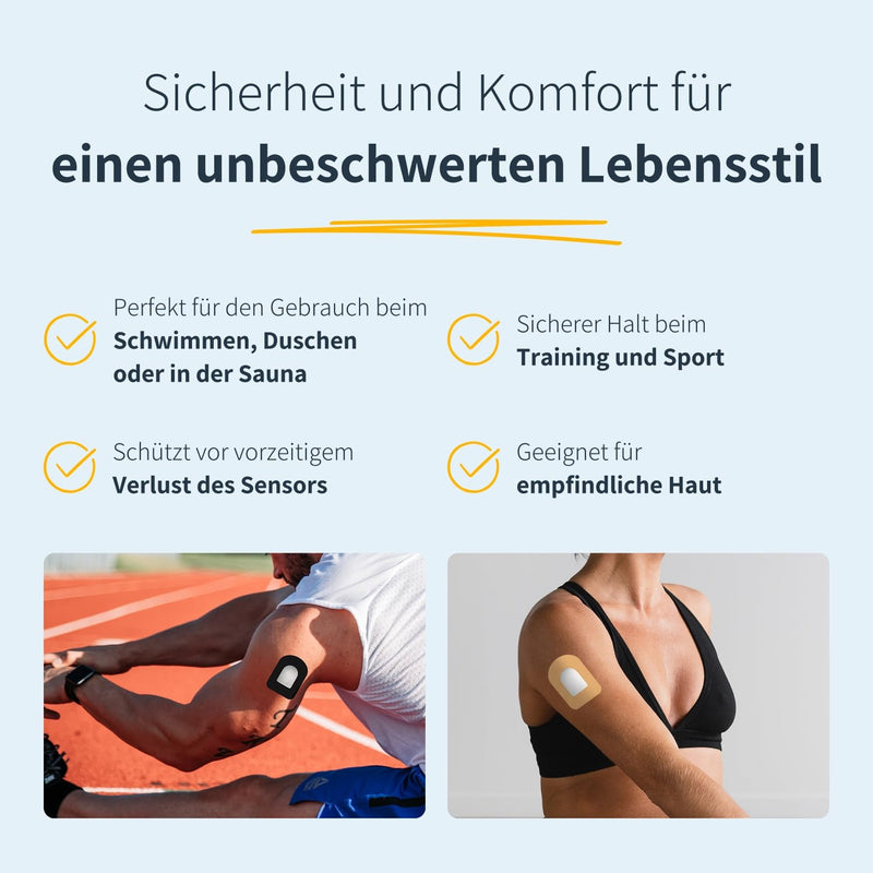 MySweetStitch - 25 x Omnipod Patches, Ring Patch Ø 95 x 72mm, Waterproof, Breathable, Skin-Friendly, Made in Germany, Pastel 25 piece