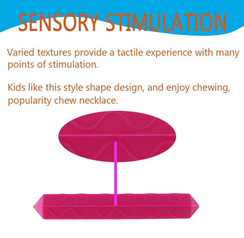 [Australia] - Sensory Chew Necklace for Girls by GNAWRISHING, 8 Pack Diamond Chew Necklaces for Sensory Kids, Made from Food Grade Silicone for Autistic, ADHD, Oral Motor (Tough, Long-Lasting) 