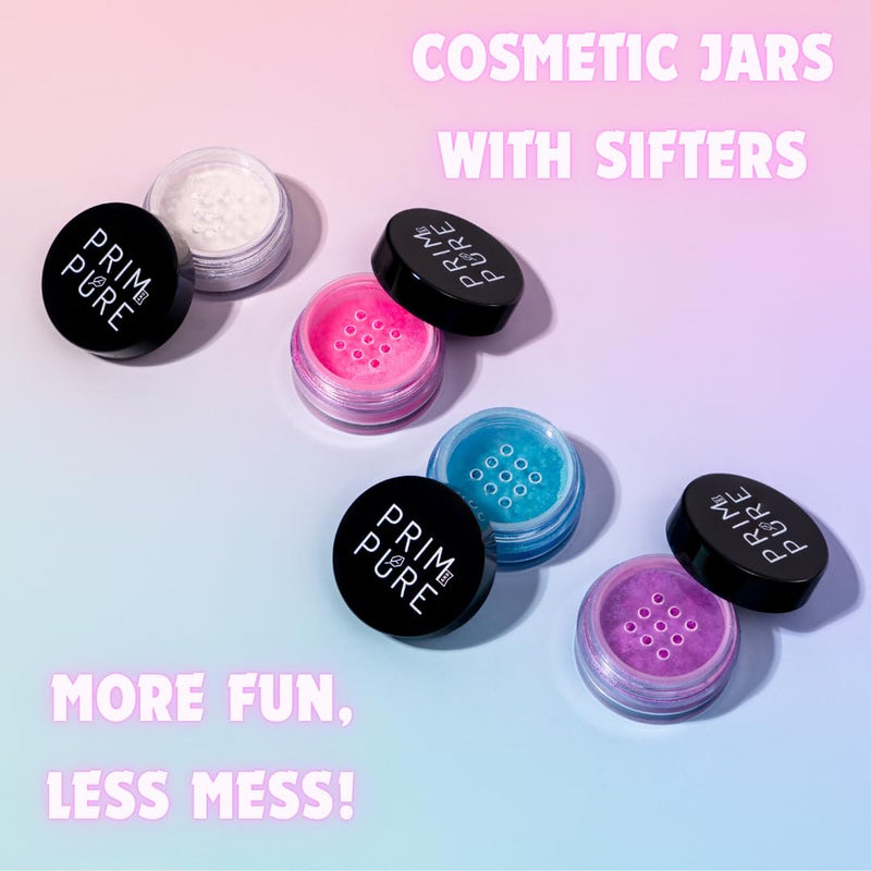 [Australia] - Prim and Pure Mineral Gift Set with Unicorn Mirror| Perfect for Play Dates & Birthday Parties | Kids Eyeshadow Makeup – Mineral | Organic & Natural Makeup Kit for Kids| Made in USA (Pink) Pink 