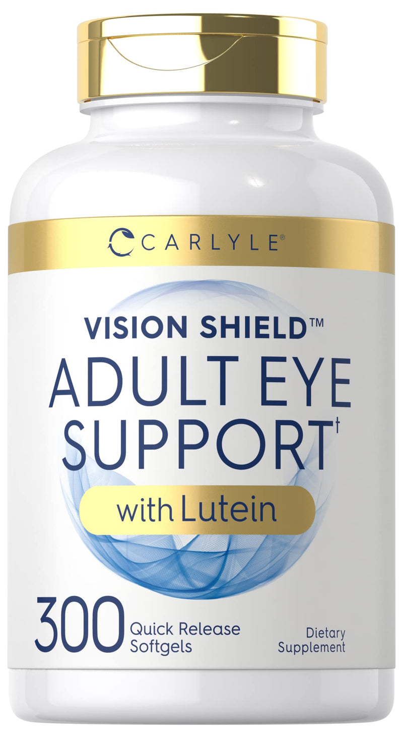 Carlyle Adult Eye Support | 300 Capsules | with Lutein and Zeaxanthin | Non-GMO and Gluten Free Supplement