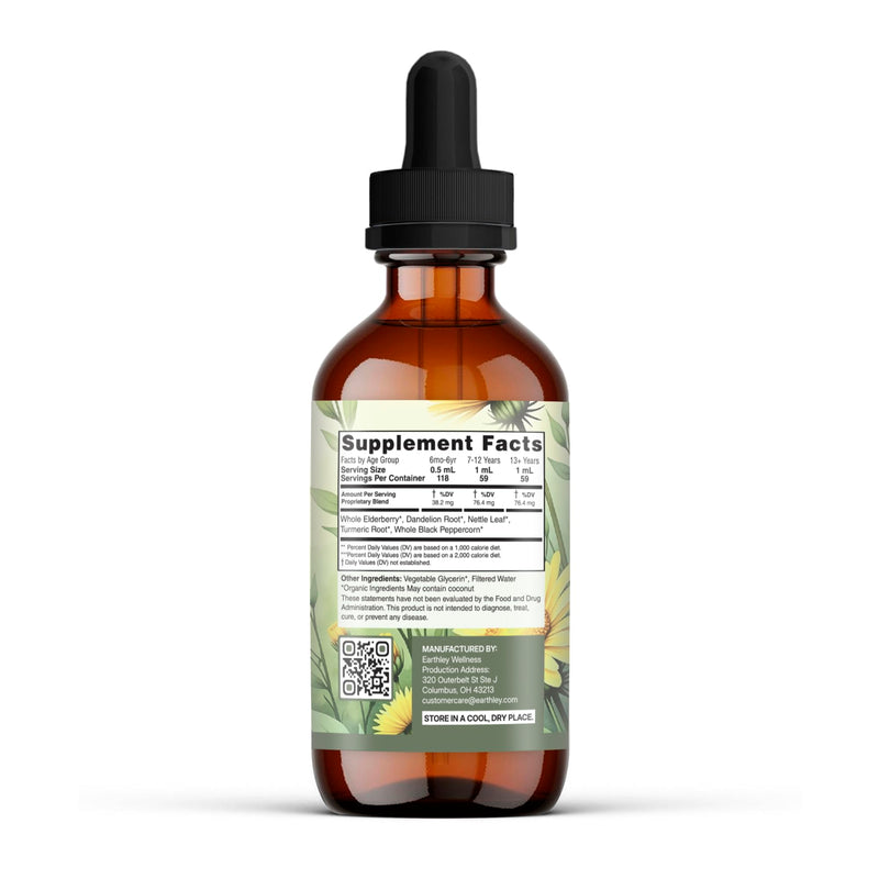 Earthley Wellness Sinus Saver, Natural Remedy, Free of Allergens, Parabens, and Preservatives, Helps Boost Vitamin C (2 oz, Alcohol Free) 2 Fl Oz (Pack of 1)