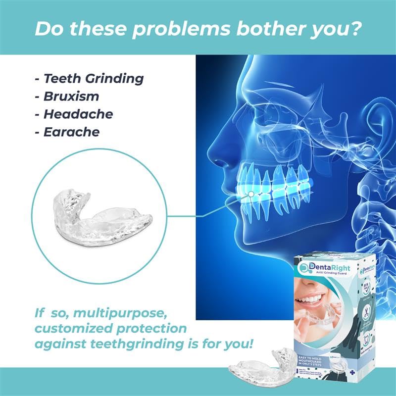 Custom-Fit Moldable Mouth Guard for Teeth Grinding and Clenching, Trimmable and Comfortable Fit - Pack of 6 in 3 Sizes for Kids, Teens, and Adults