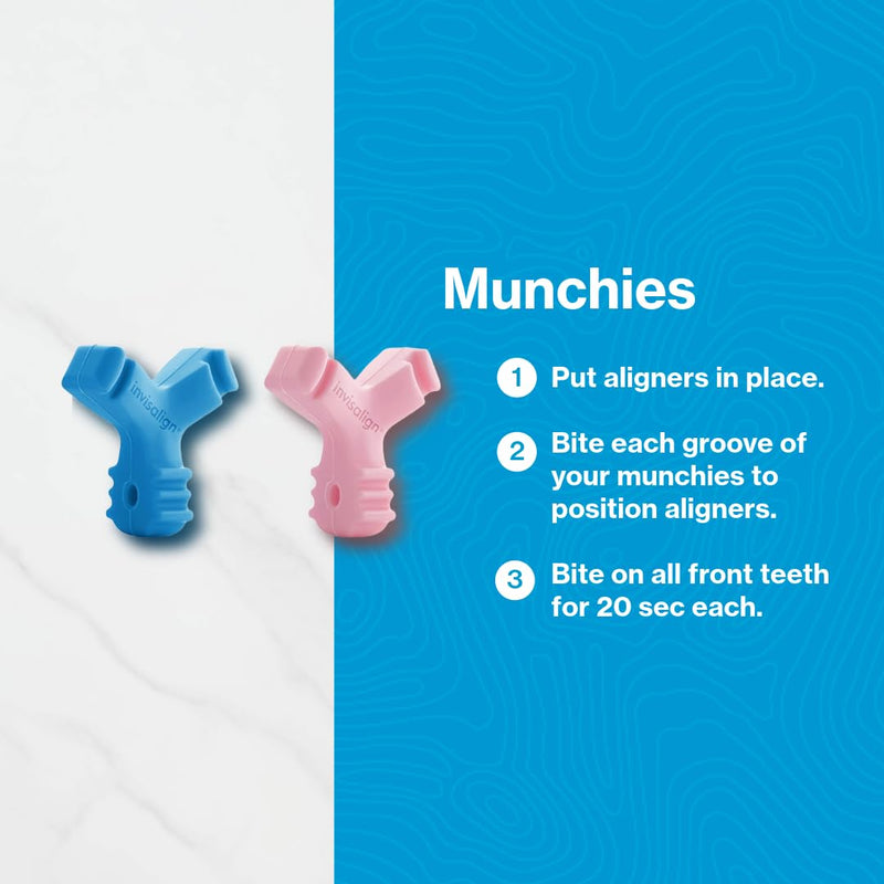[Australia] - Invisalign Munchies EPS Aligner and Retainer Tray Seaters, Aligner Chewies (Pack of 2) (Blue) Blue 