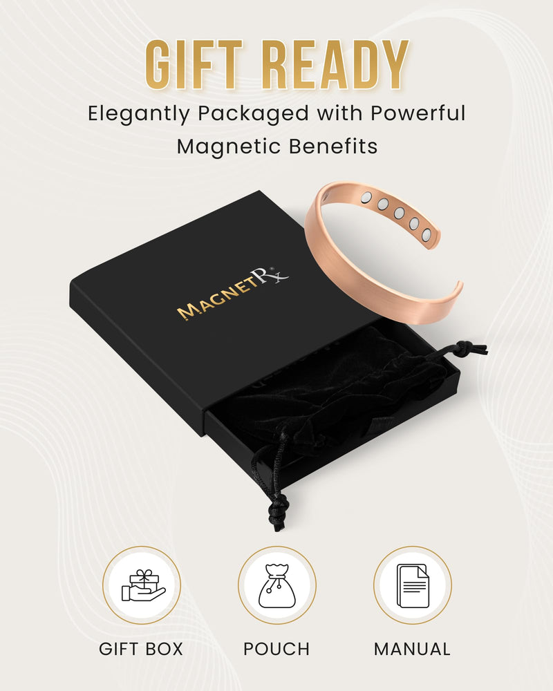 [Australia] - MagnetRX¬Æ Magnetic Copper Bracelet for Men & Women ‚Äì Pure Copper Mens Bracelet or Cuff Bangle (Medium) Medium (Pack of 1) 