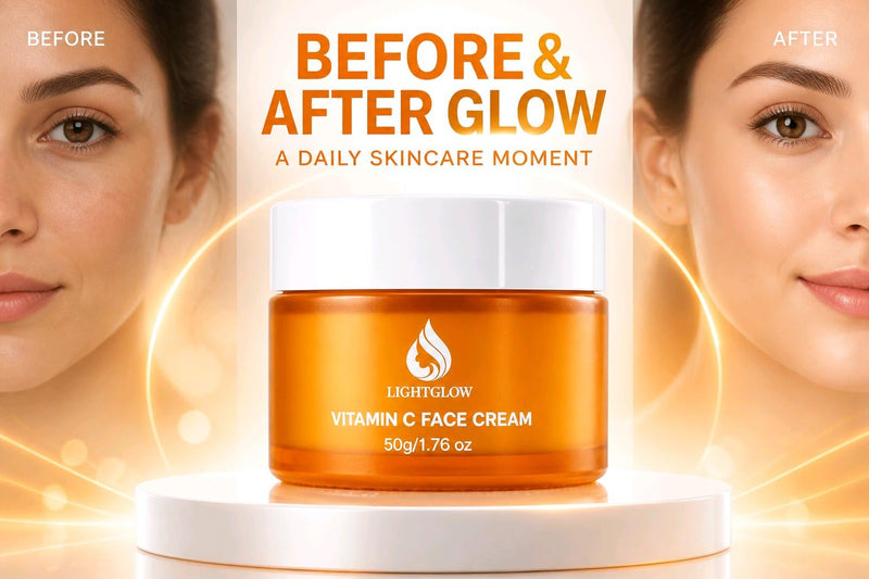 Vitamin C Cream for Face, Dark Spot Corrector & Brightening Face Moisturizer for Anti-Aging, Wrinkles & Uneven Skin Tone, 1.76 oz