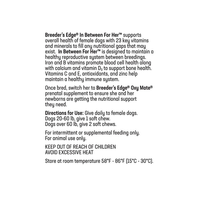 Revival Animal Health Breeder's Edge in Between for Her, Female Multivitamin for Med/Lg Dog- 90 ct - PawsPlanet Australia