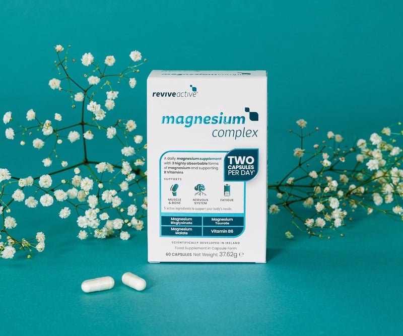 Revive Active Magnesium Supplement 3-in-1 Complex - Magnesium Glycinate (Bisglycinate), Taurate and Malate - Supports Fatigue, Nervous System, Muscles & Bones - 60 Count
