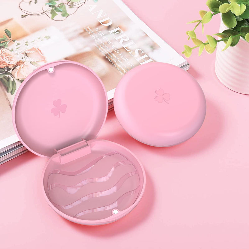 2 Pack Retainer Case, Aligner Case, Orthodontic Retainer Case, Retainer Mouth Guards Travel Case - Pink. 2pcs Pink