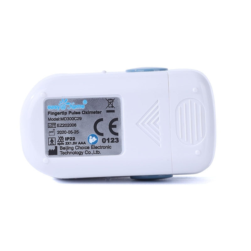 [Australia] - Easy@Home Pulse Oximeter Oximeter Finger Pulse Oximeter for Measuring Oxygen Saturation (SpO2) Heart Rate PI Rotatable OLED Display Portable Neck Strap Nylon Bag - Blue 