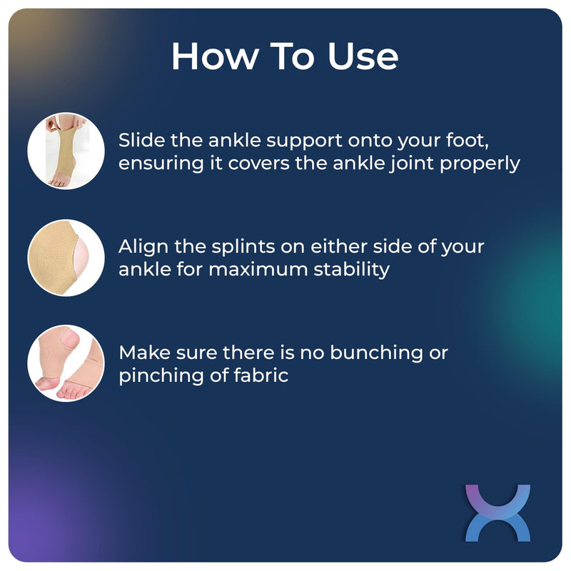 [Australia] - Ankle Support Brace – Stretchable Compression Sleeve for Stability & Injury Recovery – Ankle Brace for Sprains, Sports, Pain Relief, Swelling, Plantar Fasciitis, Running, Daily Use - LARGE - Pack of 2 