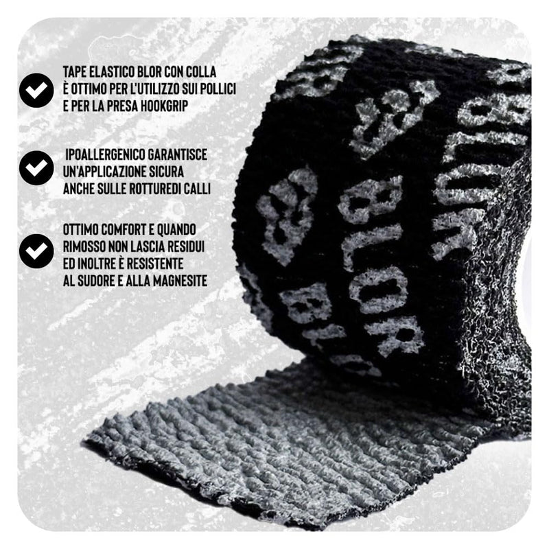 Blor Elastic Tape with Glue for Crossfit and Hookgrip, Hypoallergenic, Flexible Maximum Hold and Elasticity Comfort and Resistance for Your Workouts (4) 4