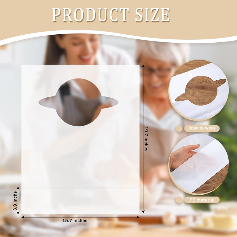 [Australia] - Hicarer Disposable Bibs Waterproof Disposable Bibs with Crumb Catcher Plastic Bibs Single Use Dining Clothing Protectors 100 