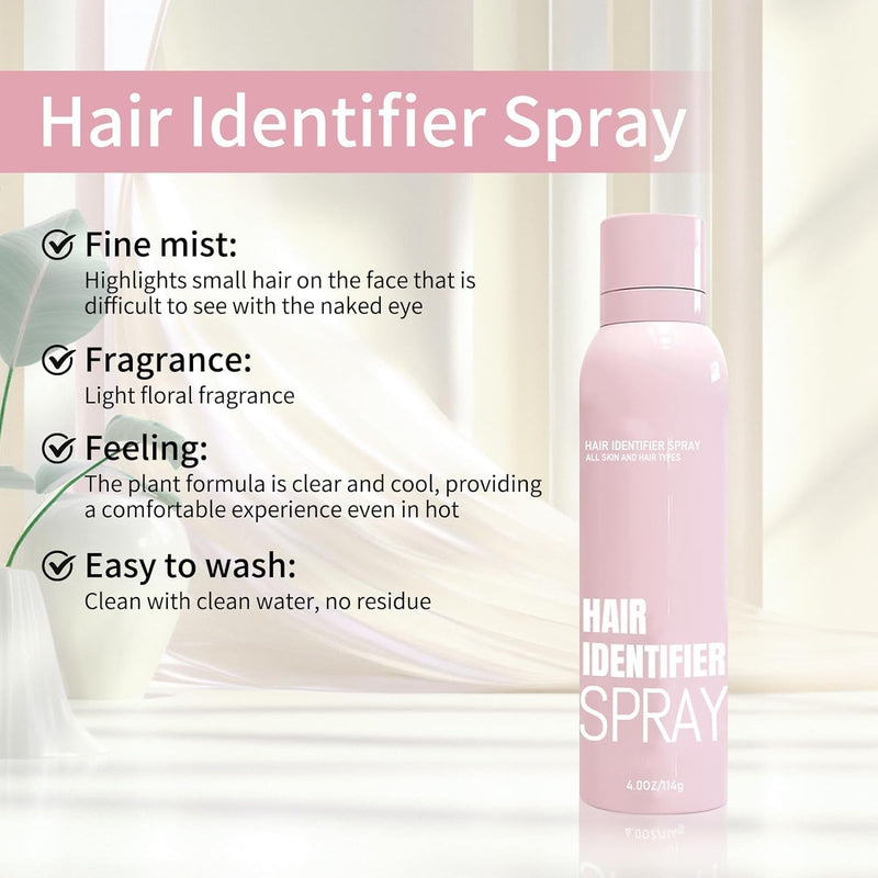 [Australia] - 2pcs Hair Identifier Spray for Face Shaving, Skin Body Hair Identifying Spray With Razors,Hair identifier for Face Dermaplaning, Moisturizing and Skin Care Dermaplaner 