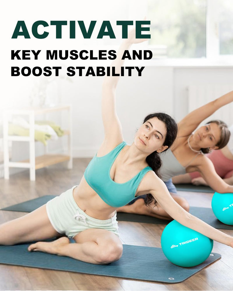 [Australia] - Trideer Pilates Ball 9 Inch, Small Exercise Ball with Exercise Guide for Yoga, Core Training, Physical Therapy, Balance, Stability, Stretching ‚ÄéTurkis 