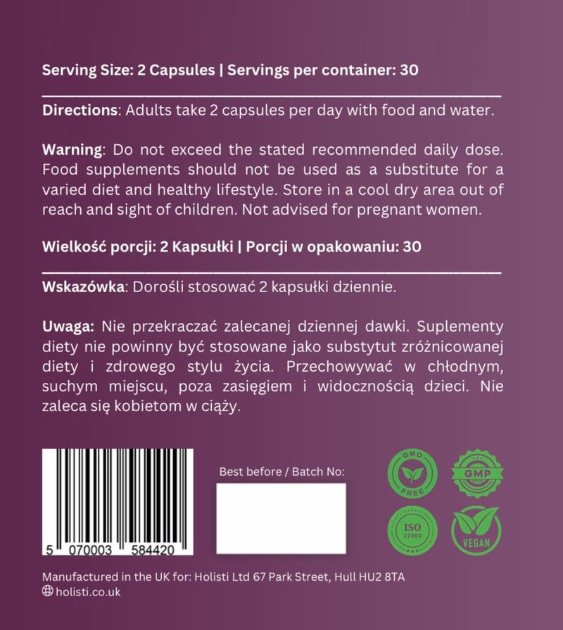 BeQueen Hair Growth, Skin & Nails | Biotin, Zinc & Hyaluronic Acid | Made in UK | Vegan Capsules | 30 Day Supply | 18-in-1 Beauty Complex | For Women