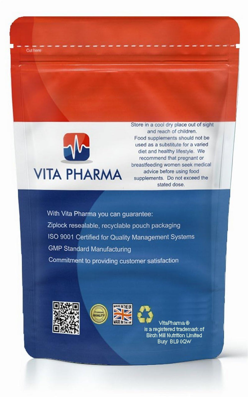 VITA PHARMA Benfotiamine 600mg 120 Capsules, Nerve Function, Energy & Metabolic Health, Circulatory & Cellular Health, Protect Cells from Oxidative Stress