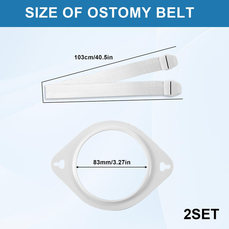 [Australia] - 2 Pcs Adjustable Lightweight Ostomy Hernia Belt For Colostomy/Ileostomy, Ostomy Belts For Men/Women, Stoma Supplies For Post-Operative Care Helps Protection Stoma Bag 