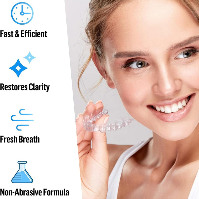 [Australia] - Retainer cleaning tablets 30 tablets Retainer fresh braces cleaning tablets retainer cleaner tablet mouth guard dentures dentures 