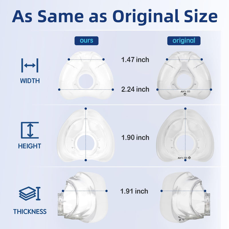[Australia] - Replacement Nasal Cushion for ResMed AirFit N20, FSA/HSA Eligible, Compatible with Original Airfit N20 Frame, Reliable Seal & Perfect Fit Replacement Mask Cushion, Covers Nose, 2-Pack, Medium Medium-2Pack 
