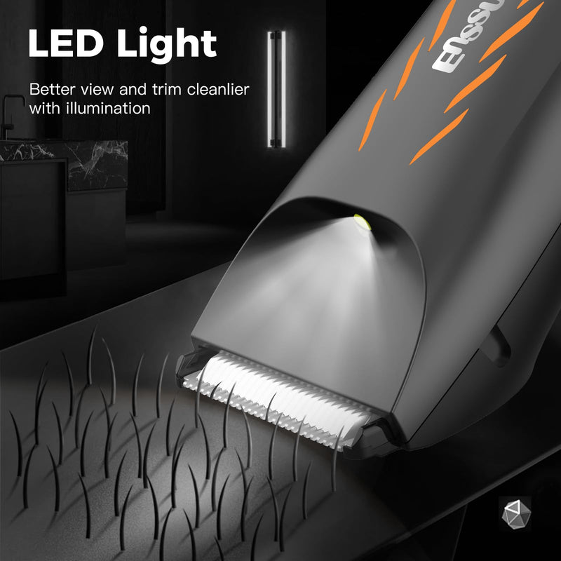 [Australia] - Men Hair Removal Shavers,Electric Safe Blade Waterproof Groin Hair Trimmer Male Painless Wet Quiet Hygiene Razor with Standing Charging Dock Orange Green 