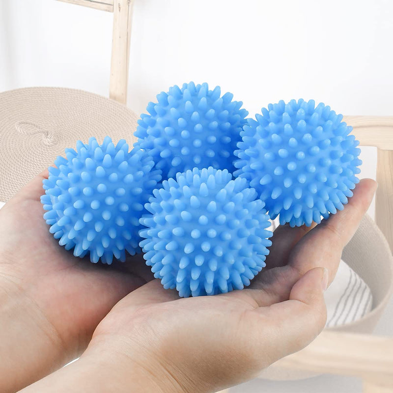 [Australia] - 6 Pcs Dryer Balls, 2.5 in Reusable Laundry Soften and Fluff Laundry Washing Balls (Blue) Blue 