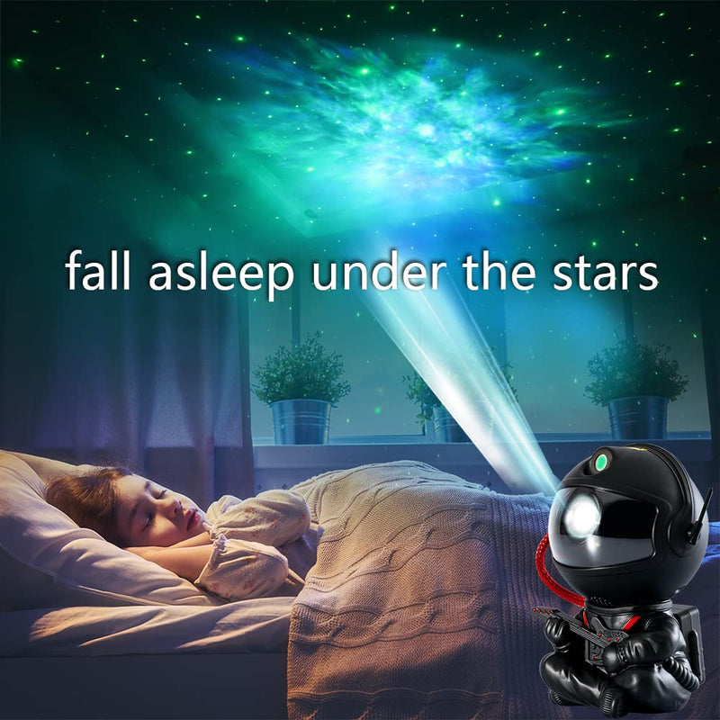 [Australia] - Galaxy Projector, Astronaut Star Projector, Kids Night Light for Bedroom, Adult Playroom,Ceiling, Room Decoration Black 
