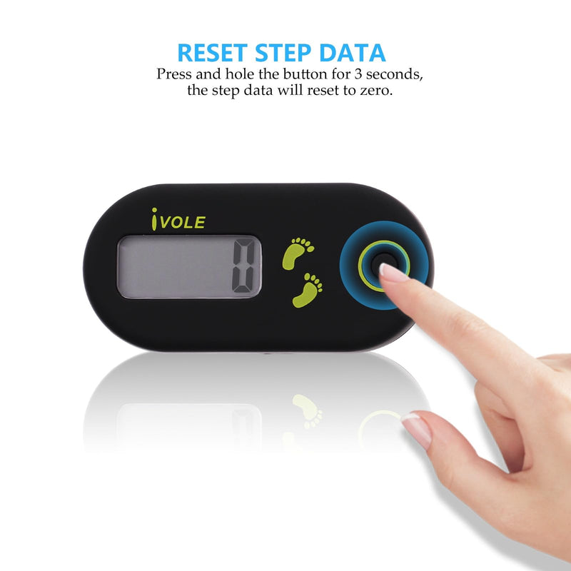 [Australia] - Veemoon 3D Digital Pedometer Accurate Step Counter Walking Distance Miles Calorie Counter Exercise Time Silent with Clip and Lanyard for Men Women Exercise 
