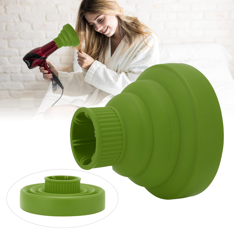 Universal Hair Dryer Diffuser Attachment, Portable Travel Folding Hair Blow Dryer Diffuser Nozzle Styling Hairdressing Tool Fit Most of Blow Dryers(green)