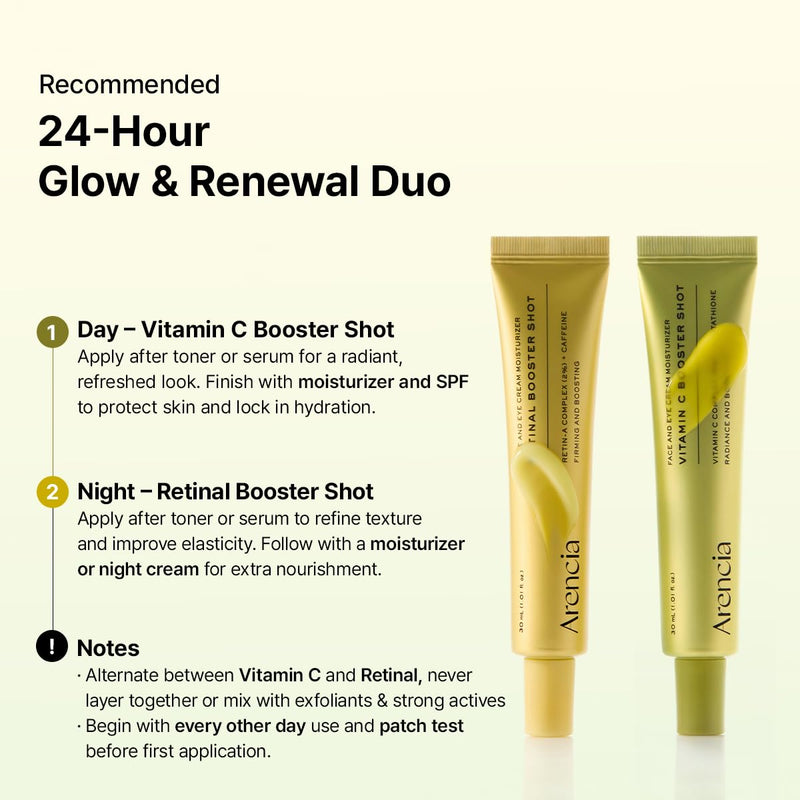 Arencia Vitamin C and Retinal Booster Serum Duo