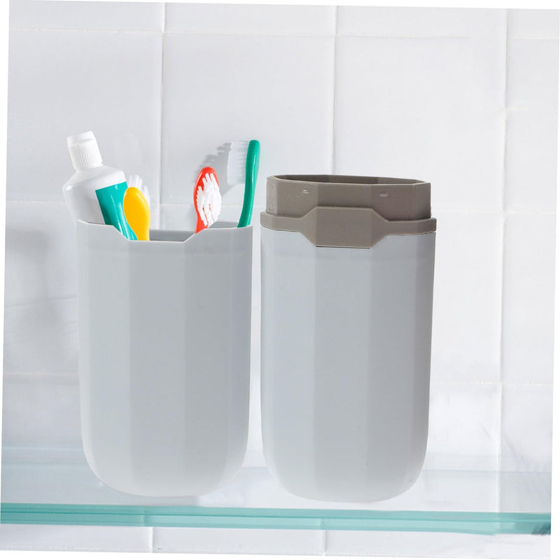 Healifty 2pcs Toothbrush Covers Toothbrush Container Brush for Dentures Brush Cover Toothbrush Holders with Cover Toothbrush Holder Oral Brush Case at Home Bracket Travel