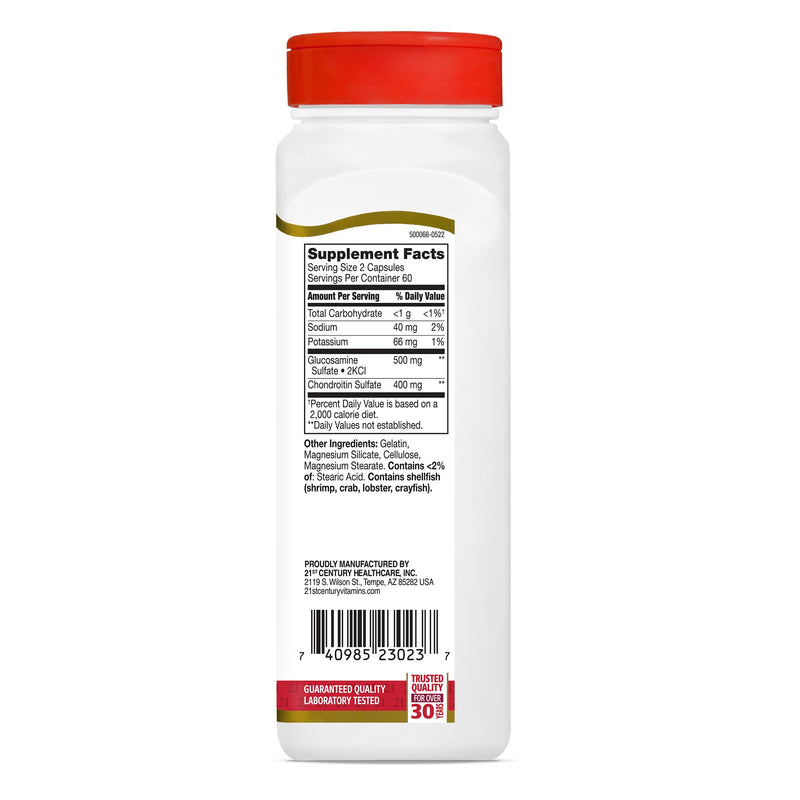[Australia] - 21st Century Glucosamine 250 mg and Chondroitin 200 mg Capsules, 120 Count 120 Count (Pack of 1) 