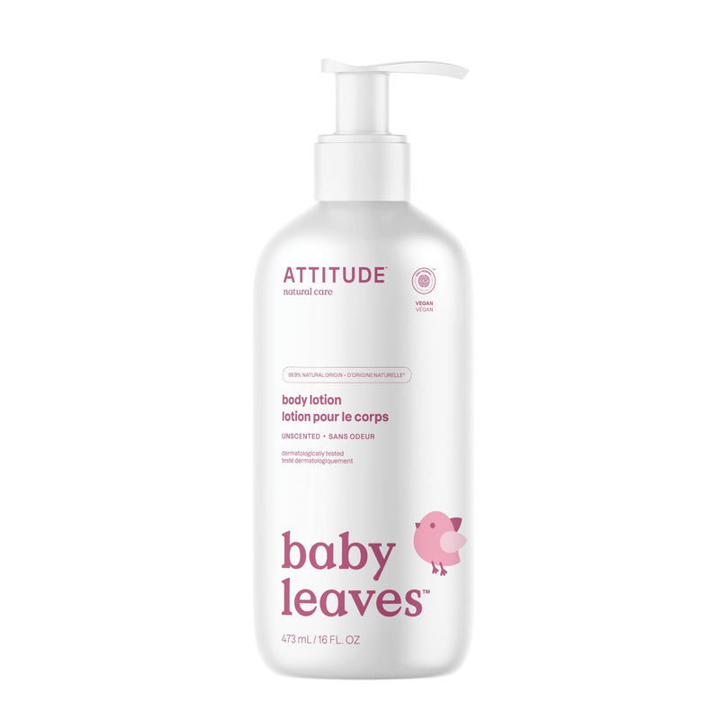 [Australia] - ATTITUDE Baby Lotion, EWG Verified Moisturizer, Dermatologically Tested Moisturizing Cream, Vegan and Cruelty-Free, Unscented, 16 Fl Oz 16 Ounce (Pack of 1) 
