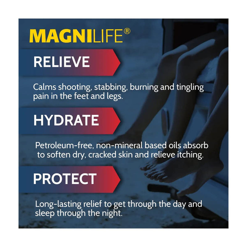 [Australia] - MagniLife Pain Relieving Foot Cream, 8 oz Tube, Soothing Relief for Soreness, Pain, Burning, Tingling, Itching or Sensitivity in Feet & Legs, Moisturizing & Hydrating Foot Cream, No Petroleum 8oz Tube 