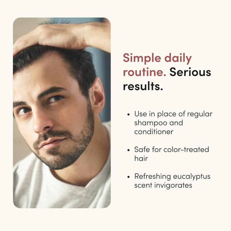 hims Thick Fix Shampoo & Conditioner Set - Saw Palmetto for Healthy Hair Growth & Thickening - Scalp Cleansing - Vegan, Sulfate-Free & Cruelty-Free - Eucalyptus Scent, 6.4 fl oz