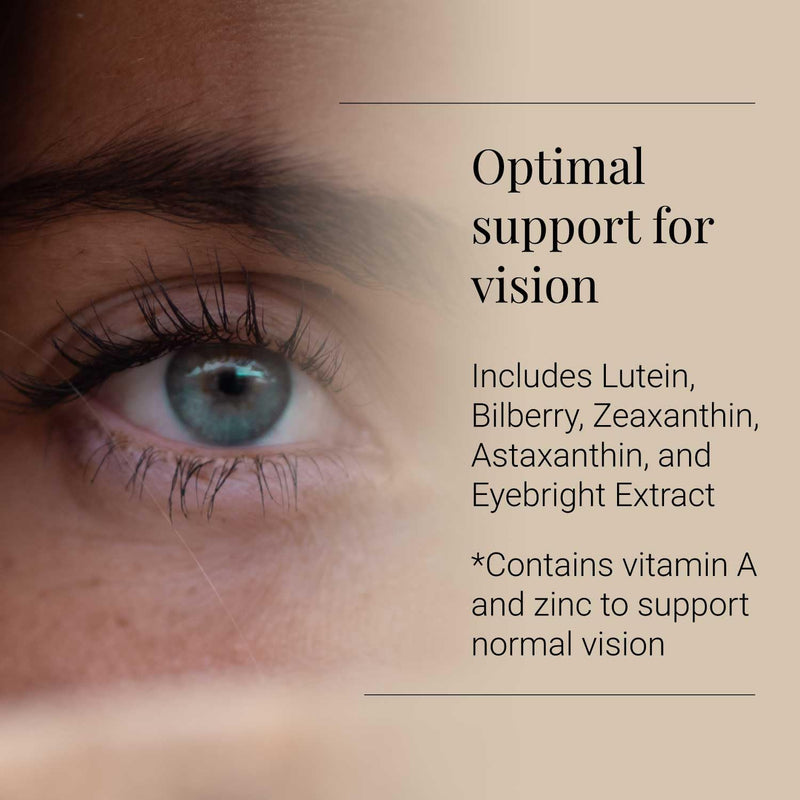 KIKI Health - Eye Health Supplement - Supports Normal Vision & Macular Health - with Lutein, Zeaxanthin - Vitamin A, Vitamin E & Zinc - Protects Against Oxidative Stress - 60 Capsules
