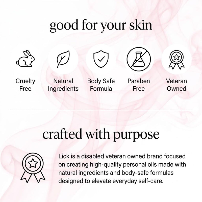 LICK Peachs and Cream Creamy Scented Body Oil – Non-Greasy Daily Hydration with Almond Oil & Vitamin E – 4 oz