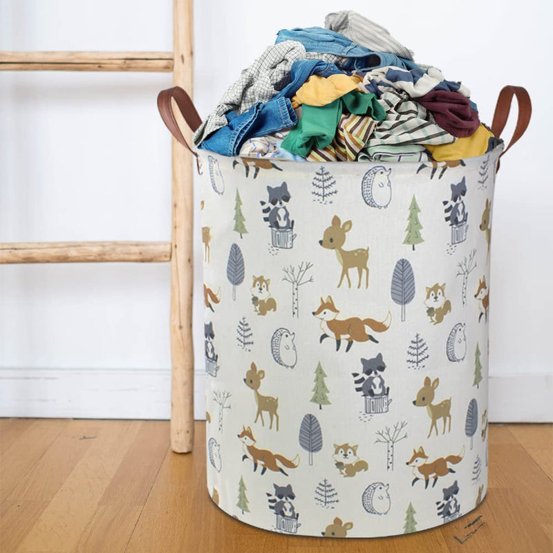 [Australia] - Baby Laundry Hamper,kids laundry Basket,Waterproof Storage Bin for Bedroom,Clothes Organizer Basket,Toys Box,Room Decor(Animal) Animal 