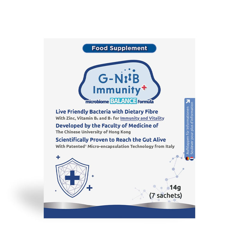 G-NiiB Immunity+ (SIM01) | Digestive Probiotics and Prebiotics with Zinc, Vitamin B6 and B1 for Immunity and Energy | 7 sachets